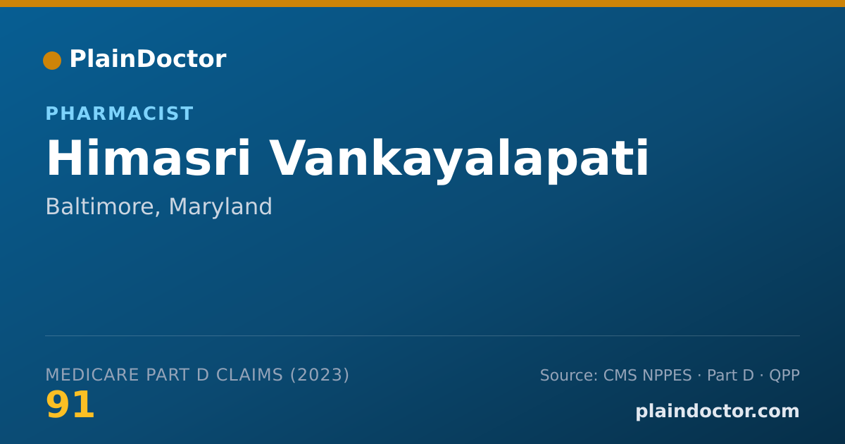 Shareable card for Himasri Vankayalapati - Pharmacist, Baltimore, MD