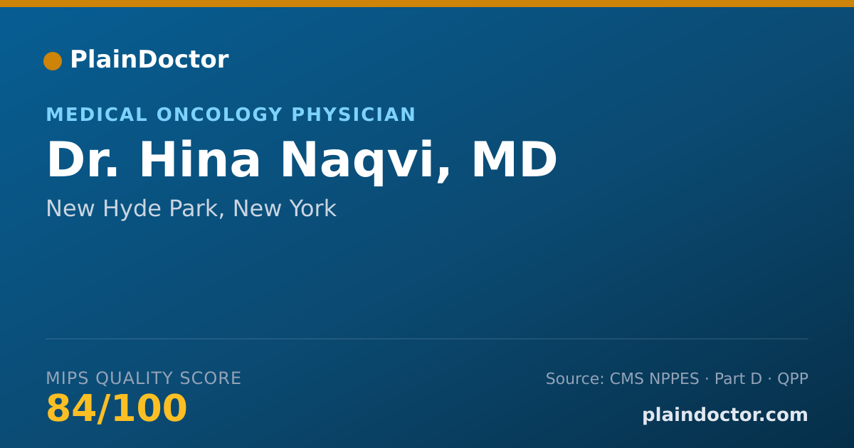 Shareable card for Hina Naqvi, MD - Medical Oncology Physician, New Hyde Park, NY