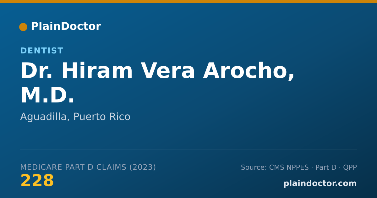 Shareable card for Hiram Vera Arocho, M.D. - Dentist, Aguadilla, PR