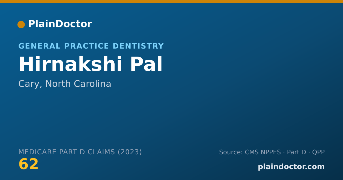 Shareable card for Hirnakshi Pal - General Practice Dentistry, Cary, NC