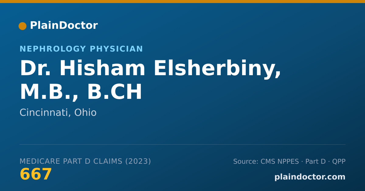 Shareable card for Hisham Elsherbiny, M.B., B.CH - Nephrology Physician, Cincinnati, OH