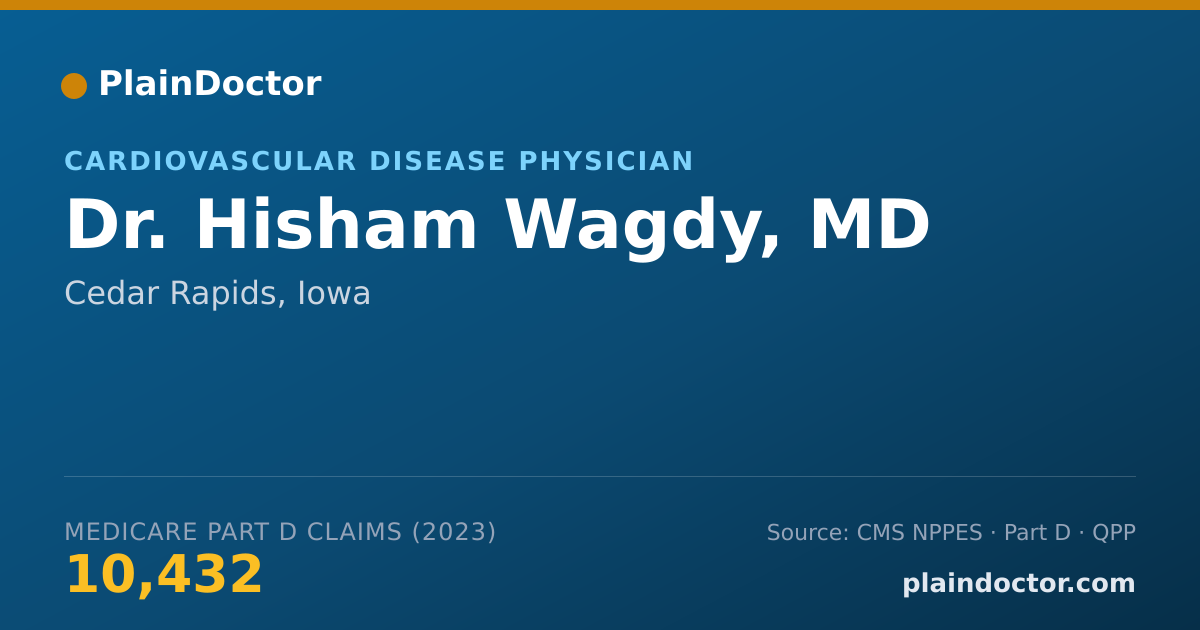 Shareable card for Hisham Wagdy, MD - Cardiovascular Disease Physician, Cedar Rapids, IA