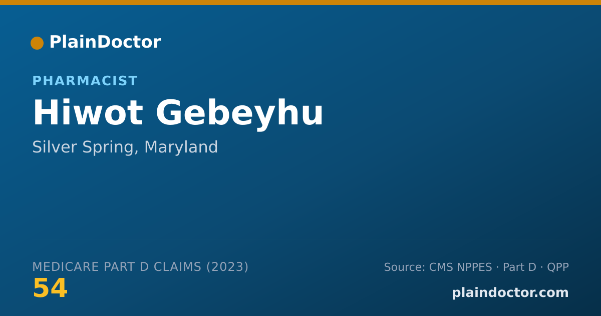 Shareable card for Hiwot Gebeyhu - Pharmacist, Silver Spring, MD