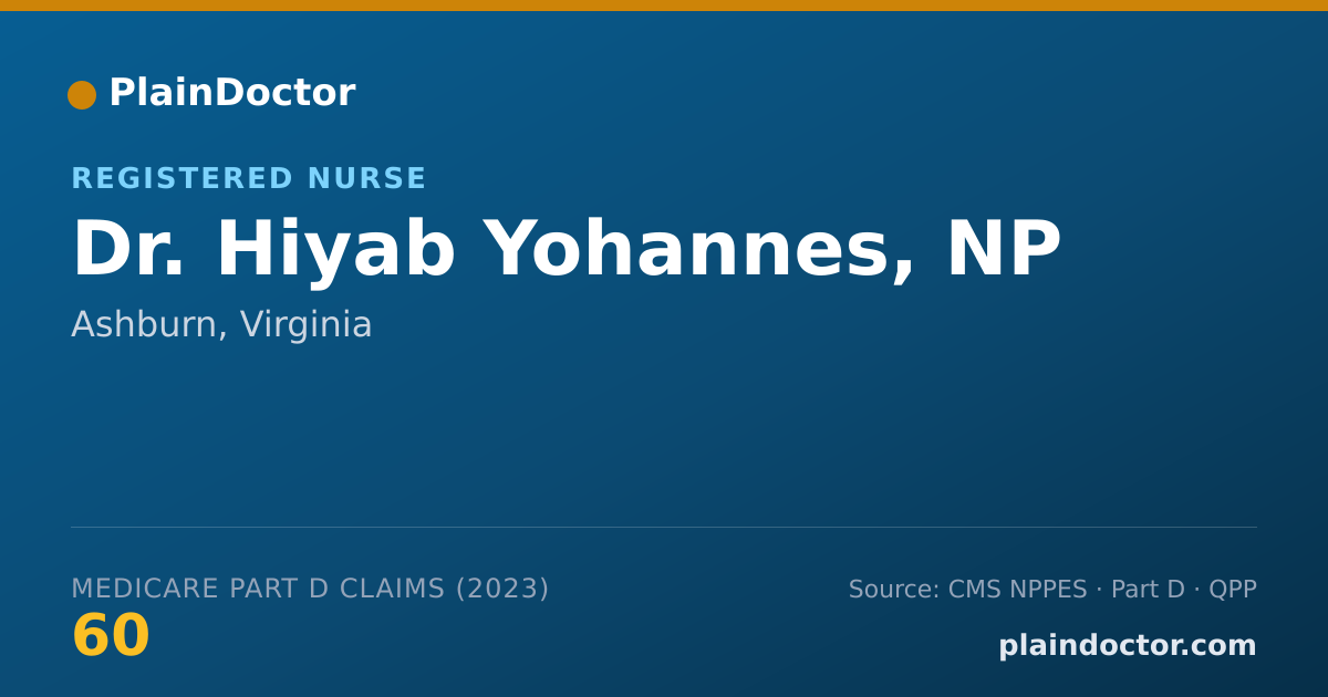 Shareable card for Hiyab Yohannes, NP - Registered Nurse, Ashburn, VA