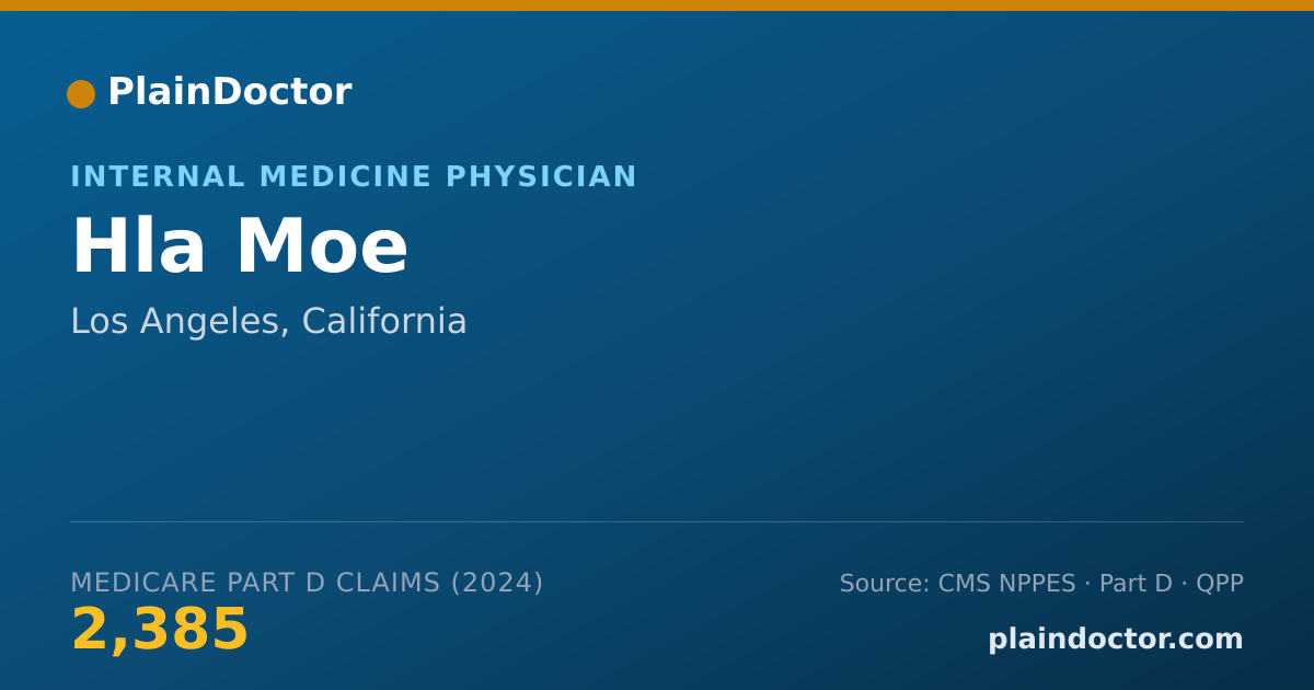 Shareable card for Hla Moe - Internal Medicine Physician, Los Angeles, CA