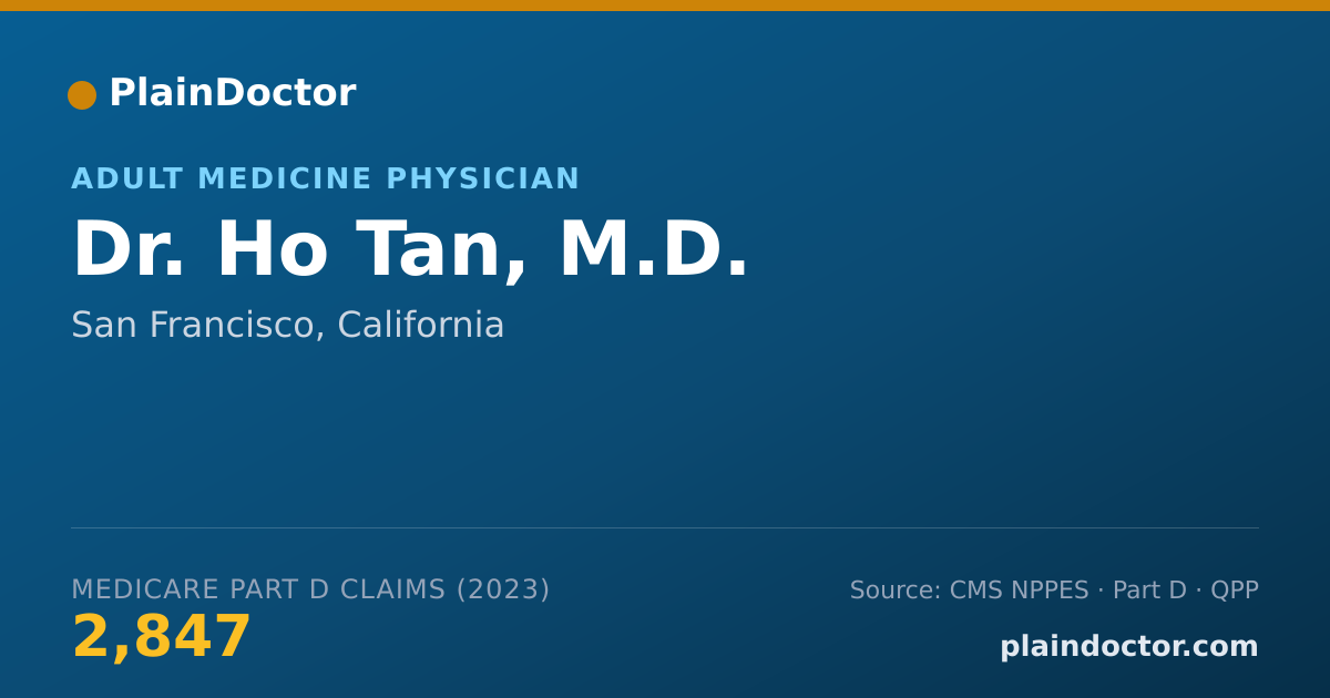 Shareable card for Ho Tan, M.D. - Adult Medicine Physician, San Francisco, CA