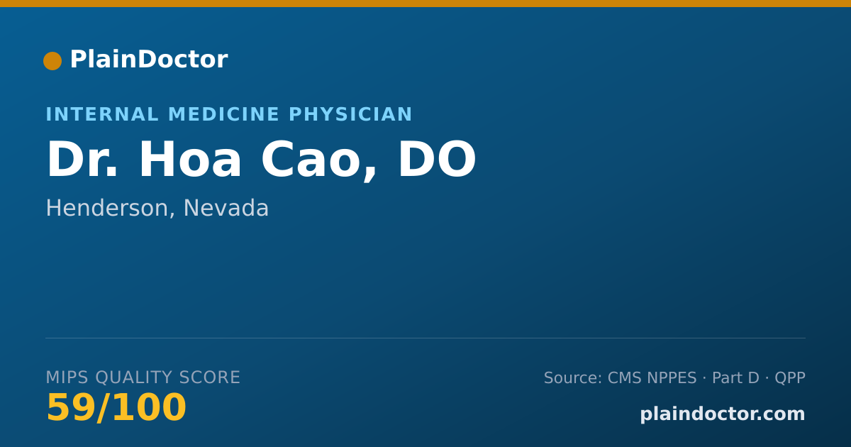 Shareable card for Hoa Cao, DO - Internal Medicine Physician, Henderson, NV