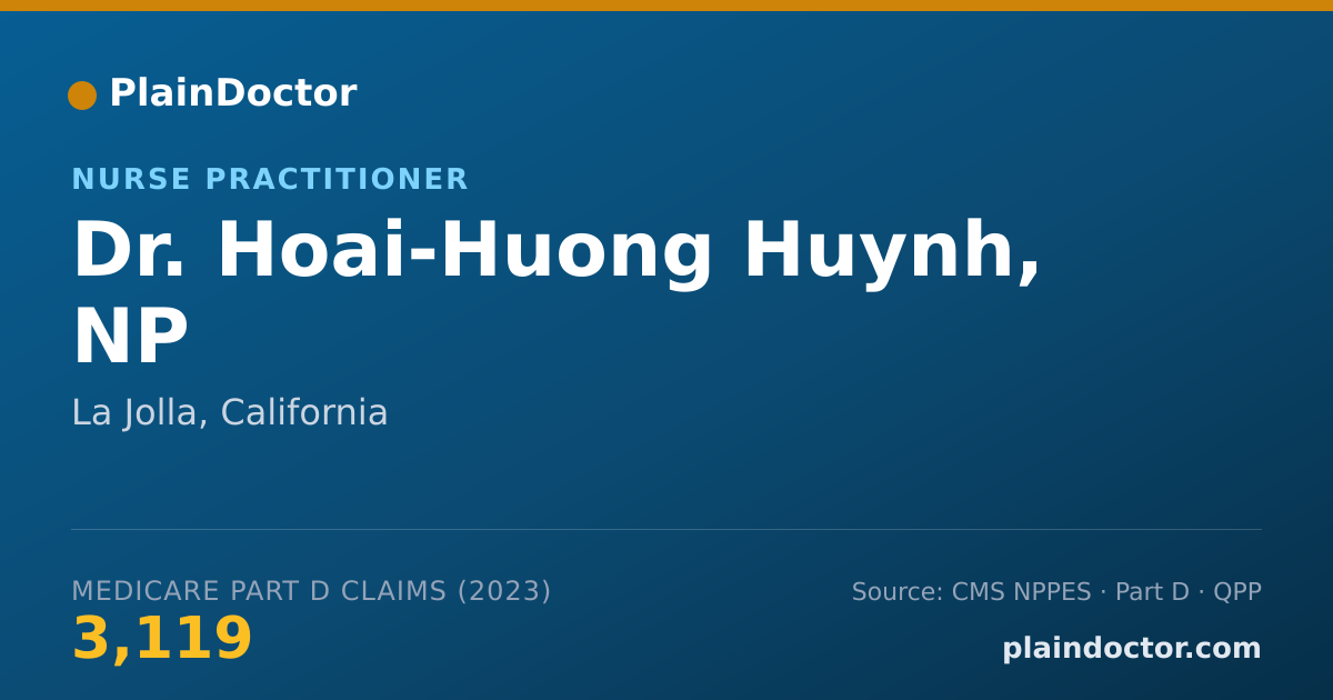 Shareable card for Hoai-Huong Huynh, NP - Nurse Practitioner, La Jolla, CA