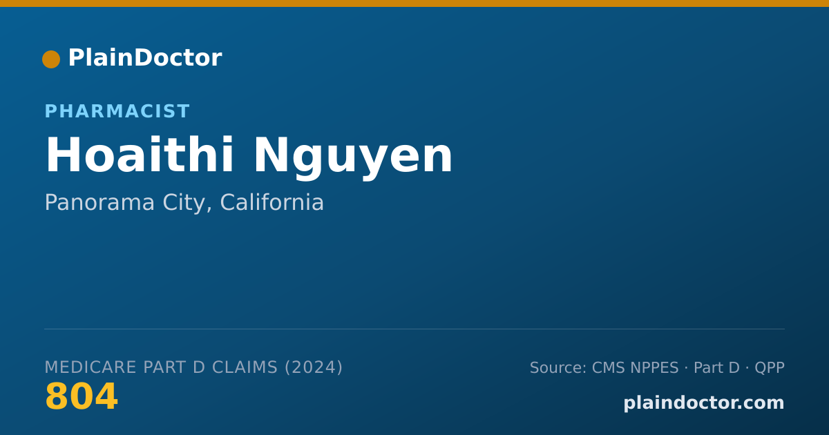 Shareable card for Hoaithi Nguyen - Pharmacist, Panorama City, CA