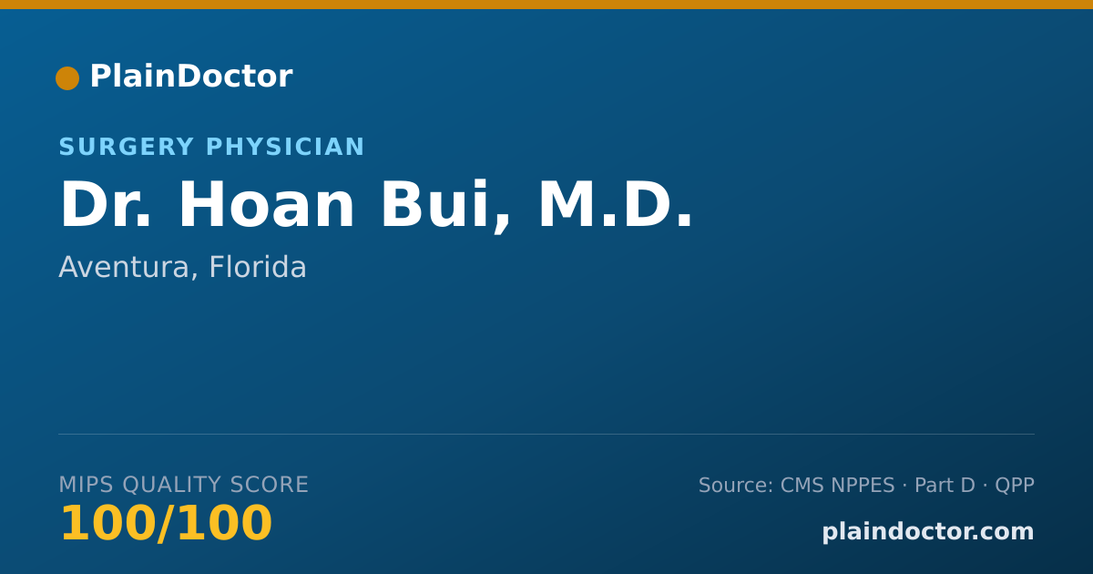 Shareable card for Hoan Bui, M.D. - Surgery Physician, Aventura, FL