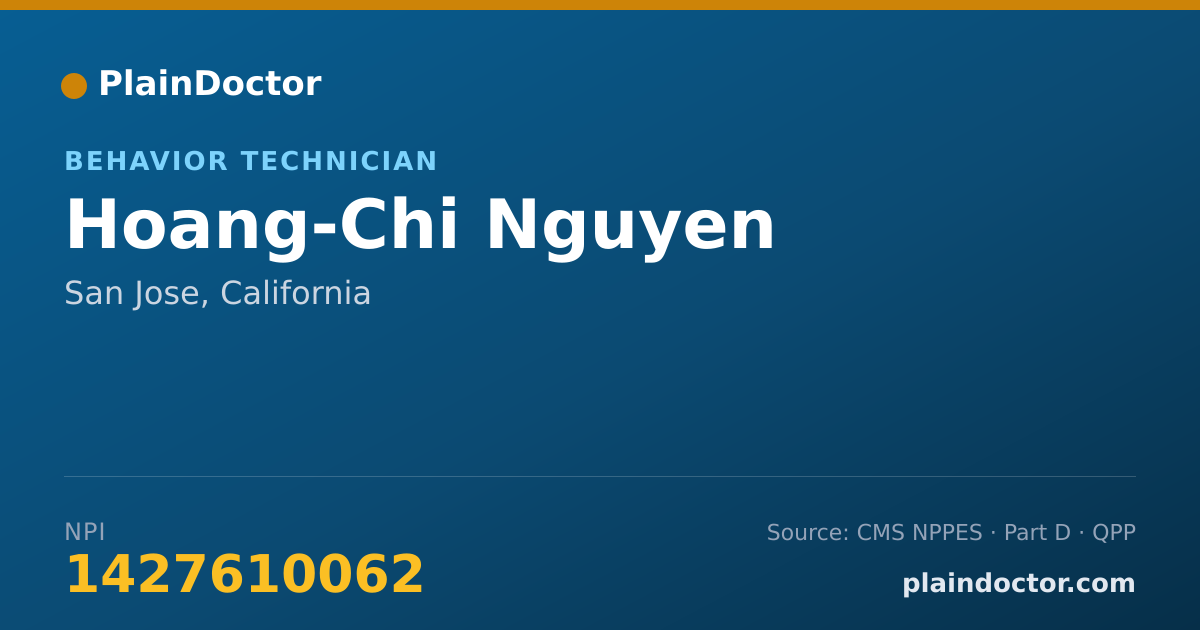 Shareable card for Hoang-Chi Nguyen - Behavior Technician, San Jose, CA