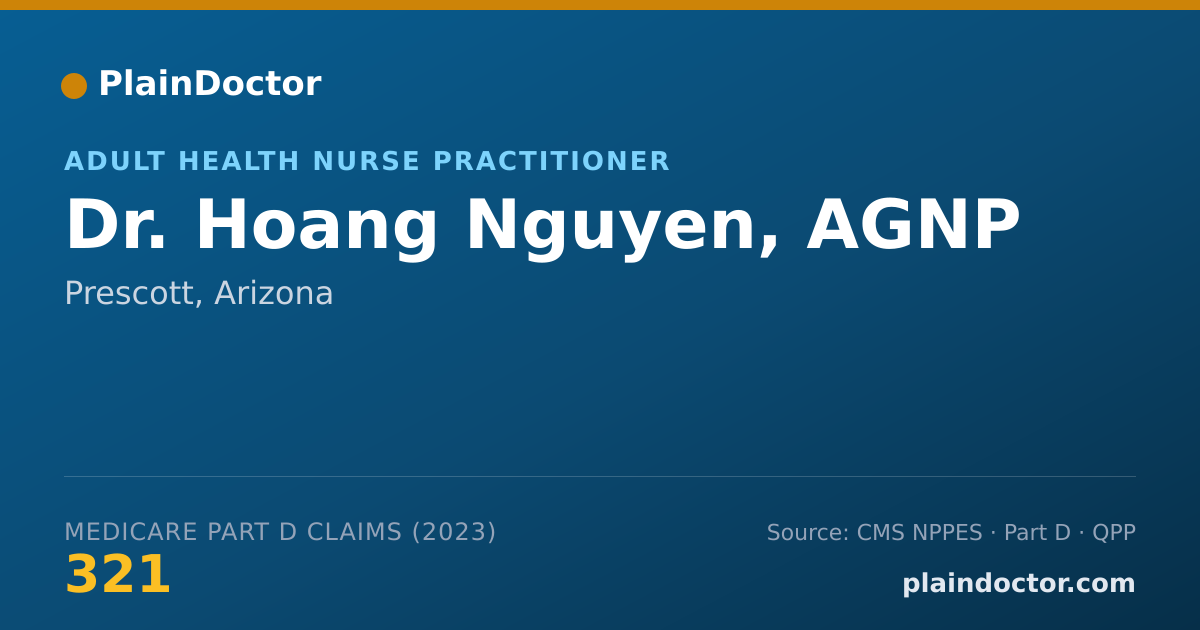 Shareable card for Hoang Nguyen, AGNP - Adult Health Nurse Practitioner, Prescott, AZ