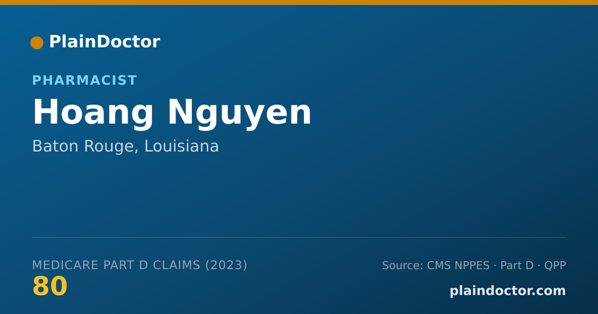 Shareable card for Hoang Nguyen - Pharmacist, Baton Rouge, LA
