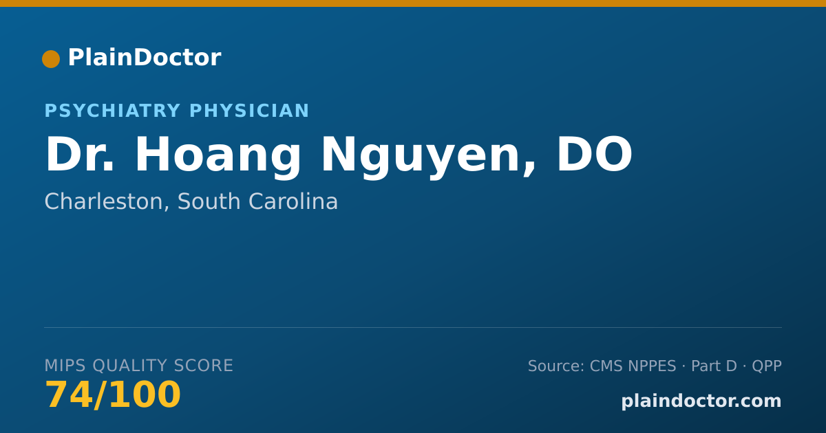 Shareable card for Hoang Nguyen, DO - Psychiatry Physician, Charleston, SC
