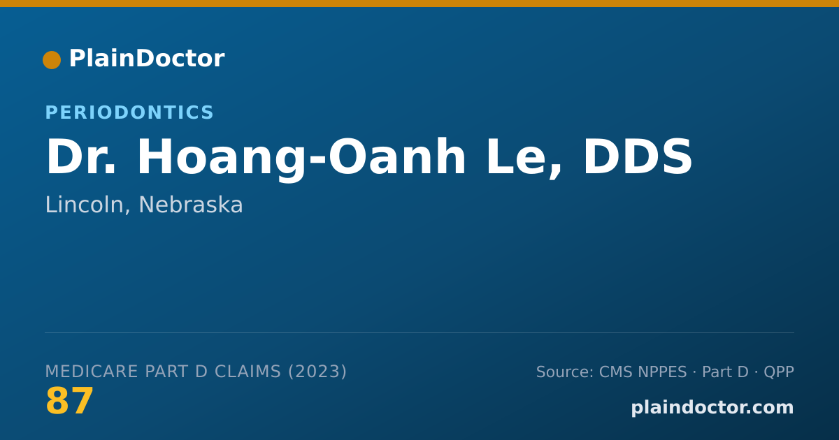 Shareable card for Hoang-Oanh Le, DDS - Periodontics, Lincoln, NE