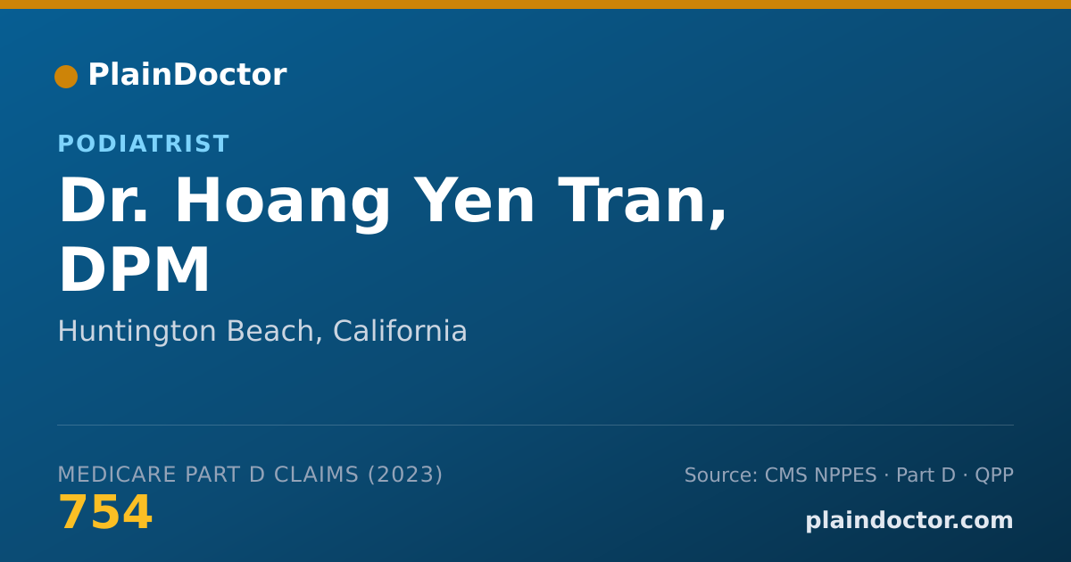 Shareable card for Hoang Yen Tran, DPM - Podiatrist, Huntington Beach, CA