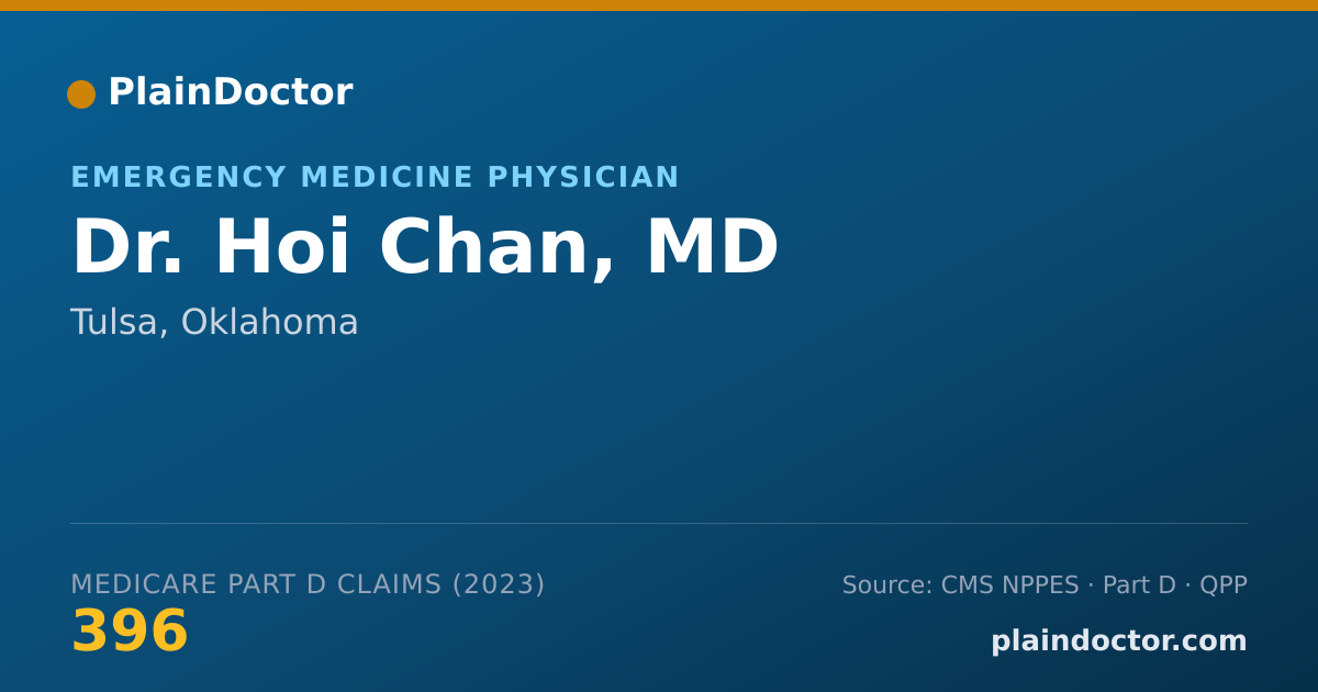 Shareable card for Hoi Chan, MD - Emergency Medicine Physician, Tulsa, OK
