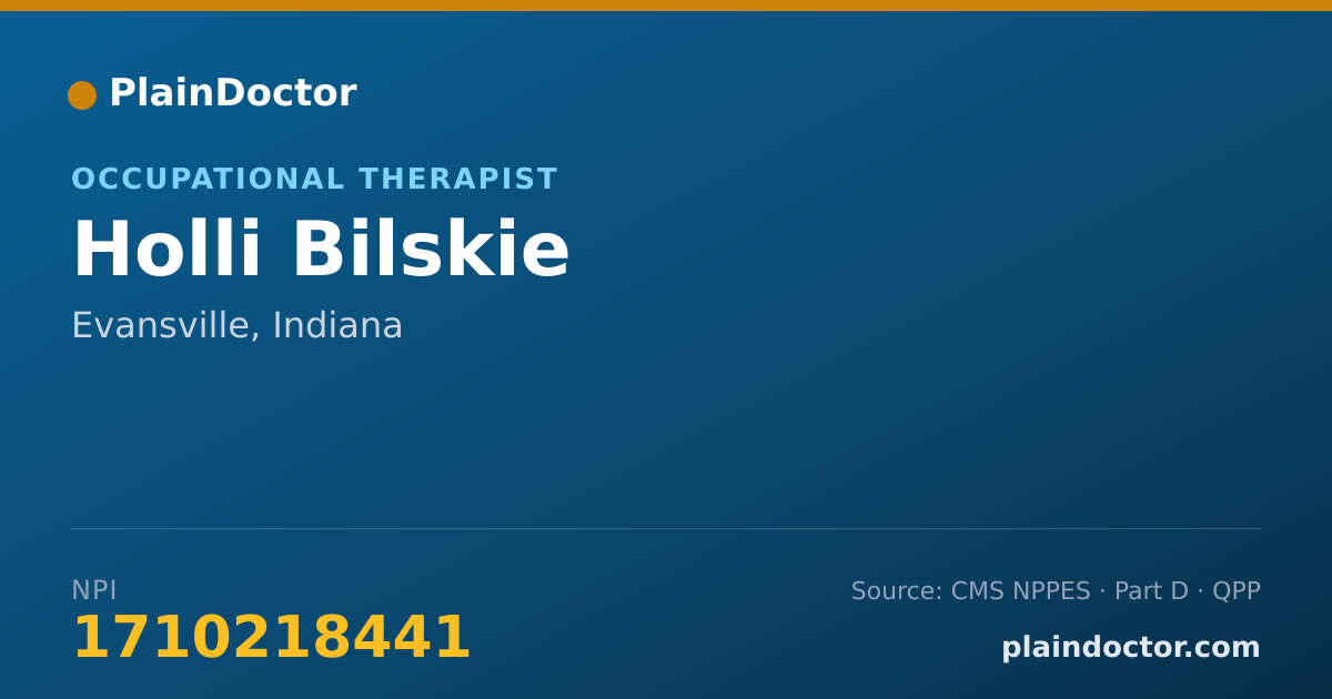 Shareable card for Holli Bilskie - Occupational Therapist, Evansville, IN
