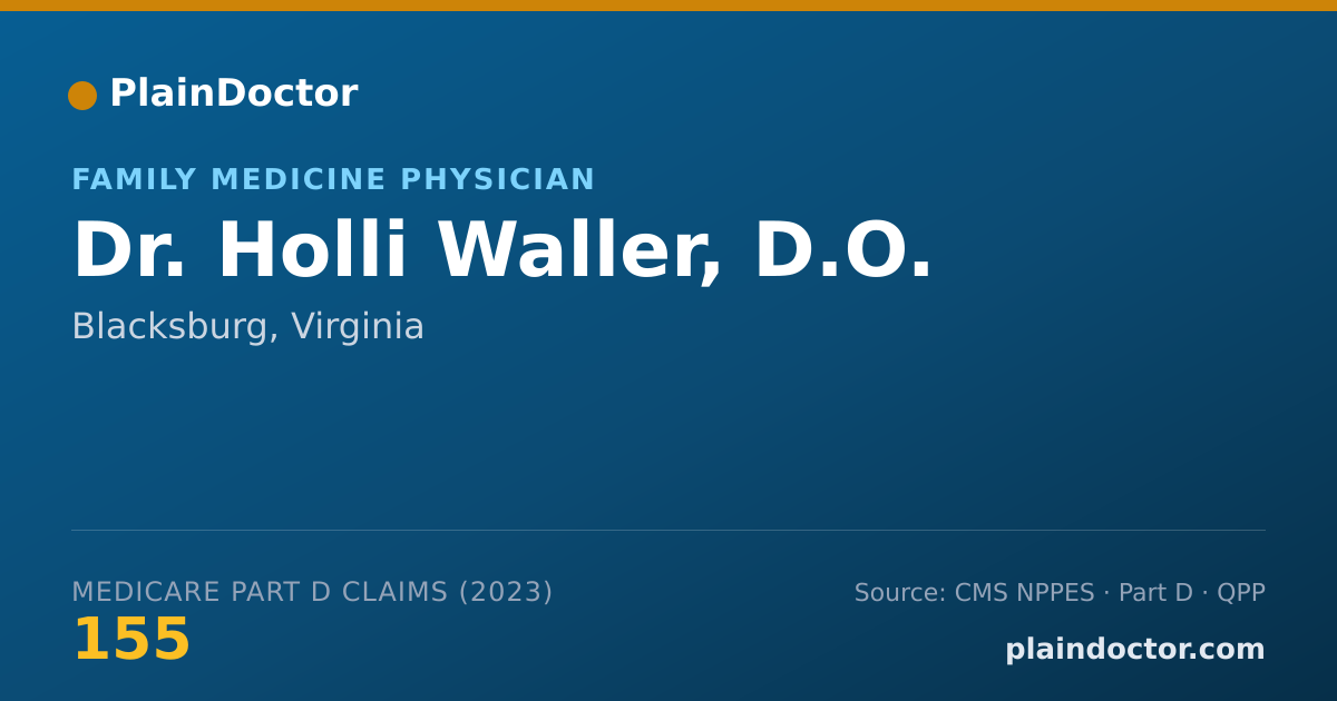 Shareable card for Holli Waller, D.O. - Family Medicine Physician, Blacksburg, VA