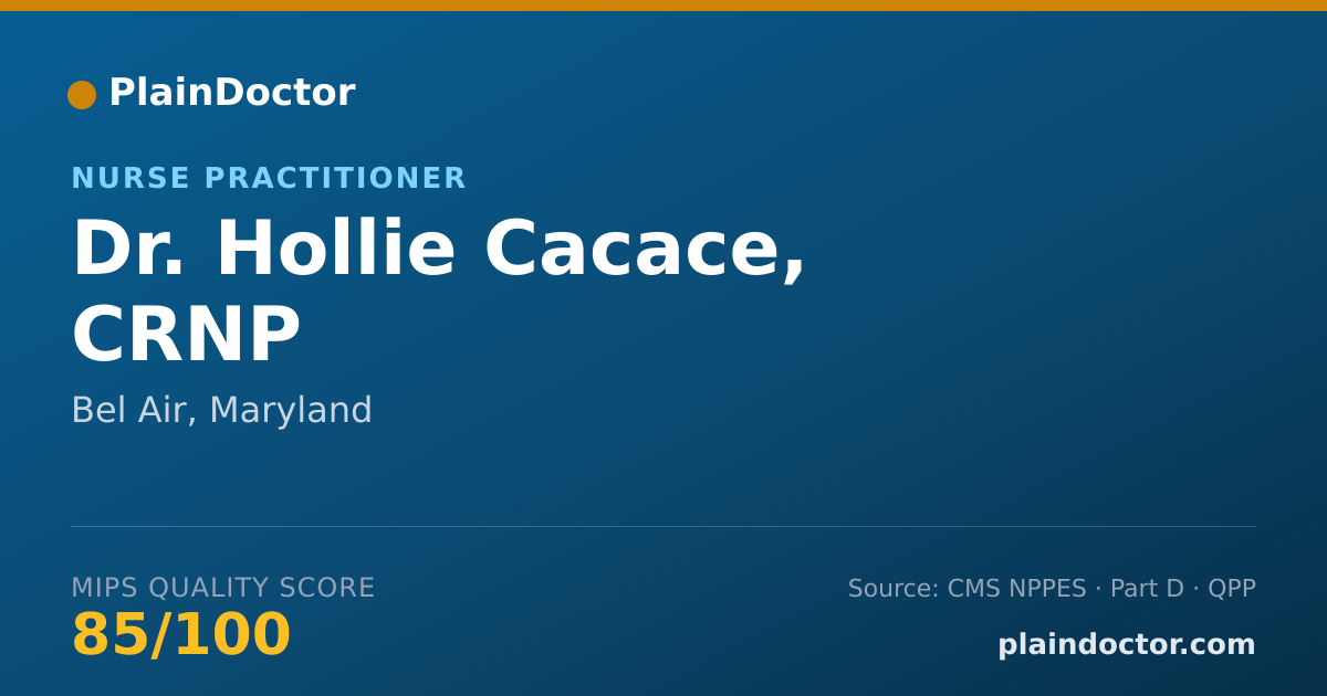 Shareable card for Hollie Cacace, CRNP - Nurse Practitioner, Bel Air, MD