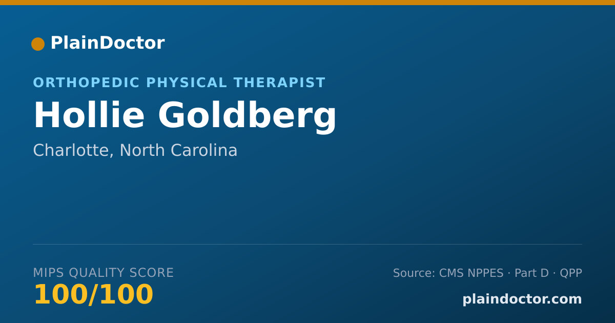 Shareable card for Hollie Goldberg - Orthopedic Physical Therapist, Charlotte, NC