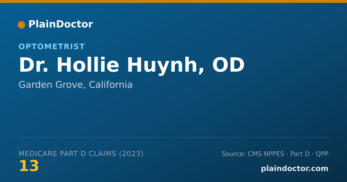 Shareable card for Hollie Huynh, OD - Optometrist, Garden Grove, CA