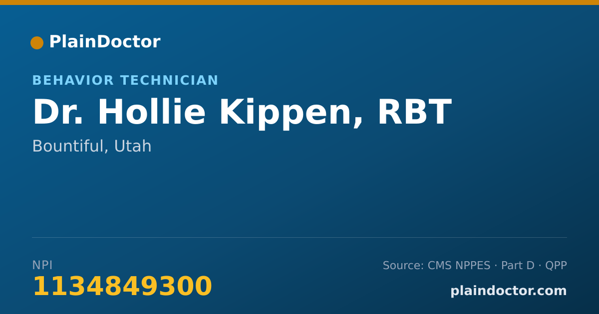 Shareable card for Hollie Kippen, RBT - Behavior Technician, Bountiful, UT