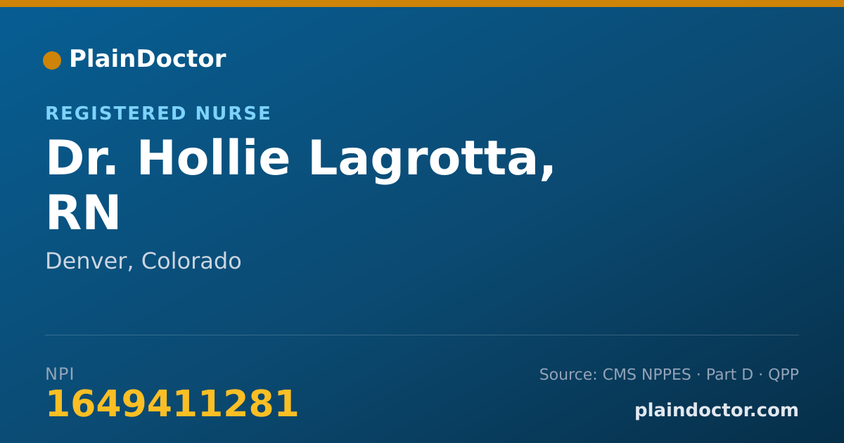 Shareable card for Hollie Lagrotta, RN - Registered Nurse, Denver, CO