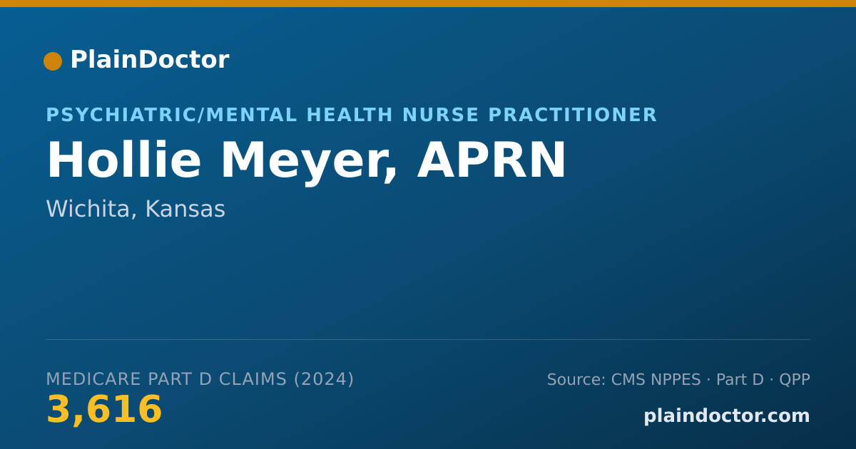 Shareable card for Hollie Meyer, APRN - Psychiatric/Mental Health Nurse Practitioner, Wichita, KS