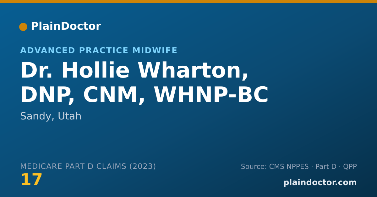 Shareable card for Hollie Wharton, DNP, CNM, WHNP-BC - Advanced Practice Midwife, Sandy, UT