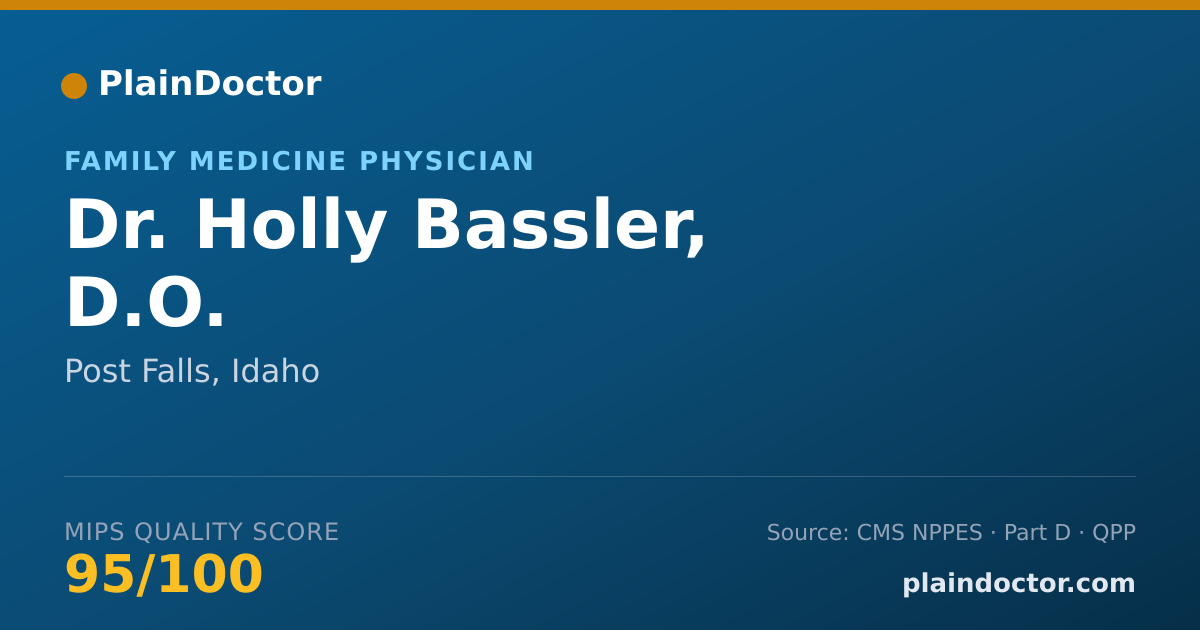 Shareable card for Holly Bassler, D.O. - Family Medicine Physician, Post Falls, ID