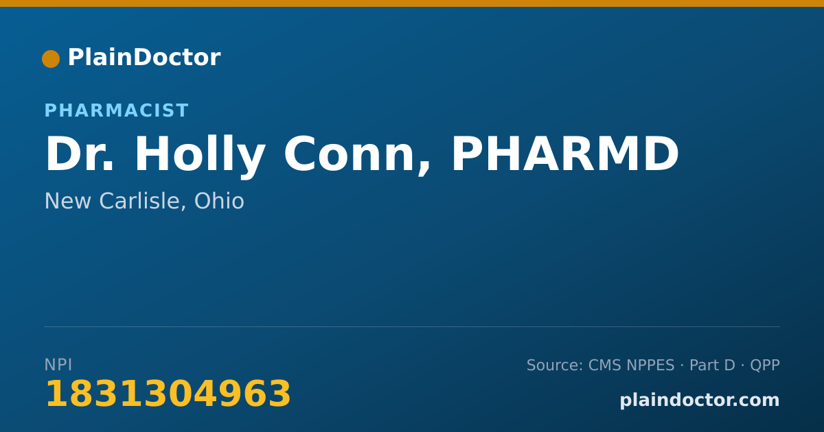 Shareable card for Holly Conn, PHARMD - Pharmacist, New Carlisle, OH