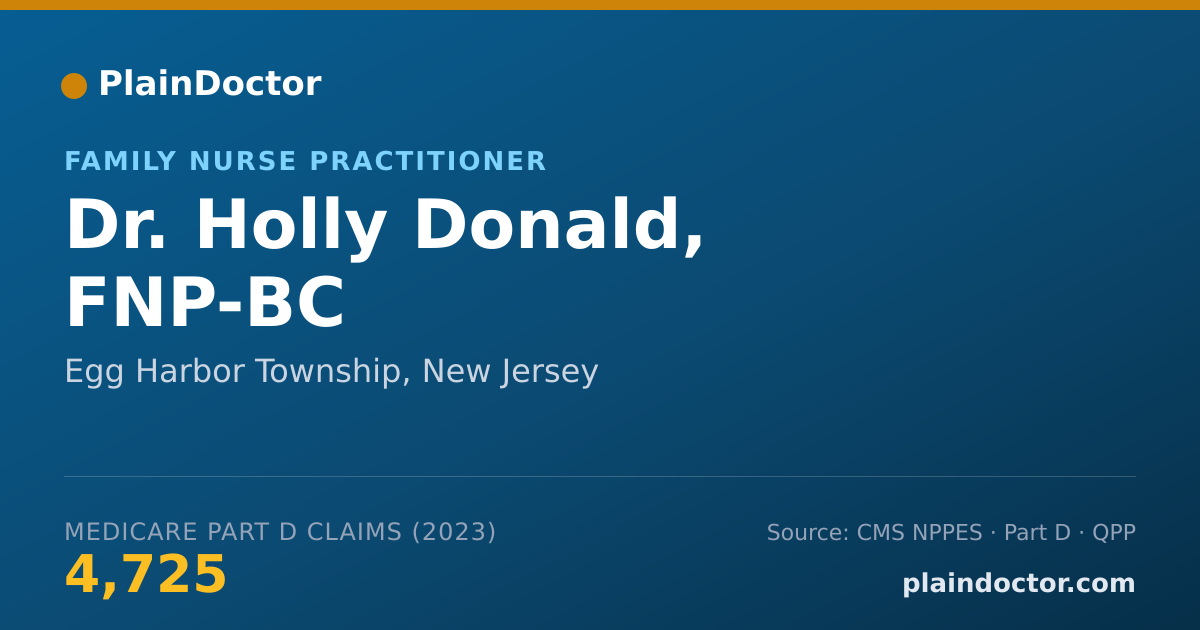 Shareable card for Holly Donald, FNP-BC - Family Nurse Practitioner, Egg Harbor Township, NJ