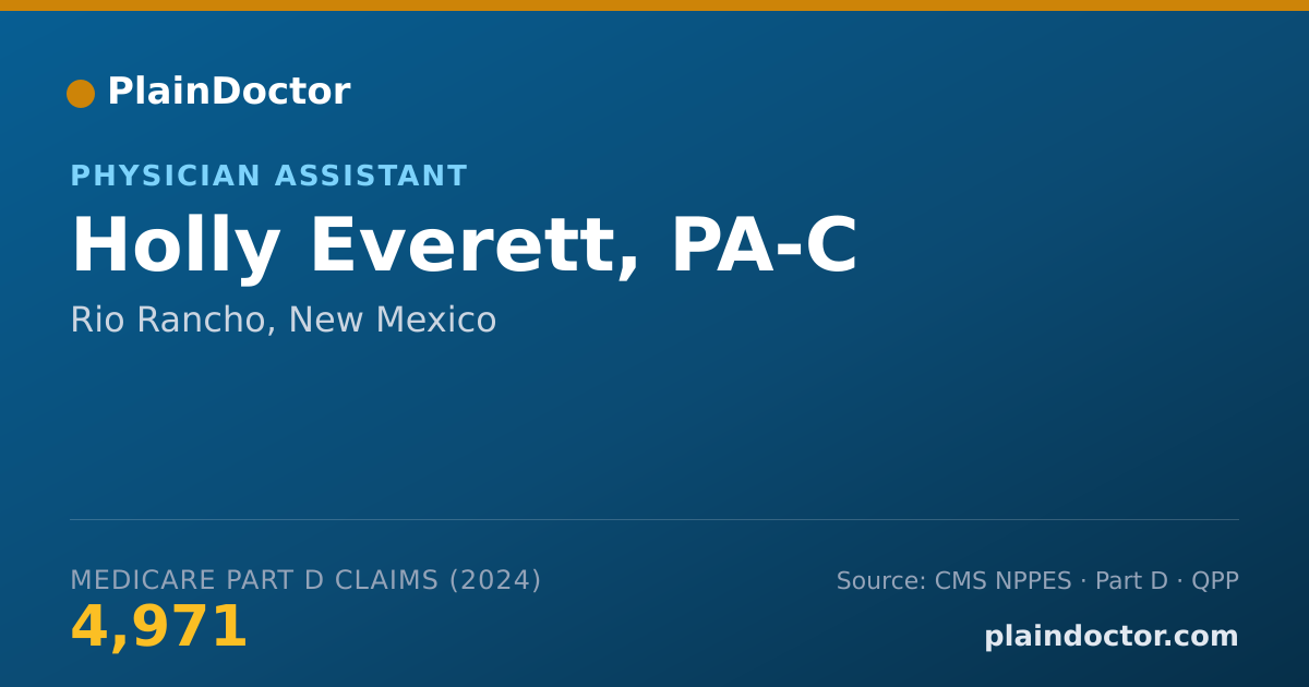 Shareable card for Holly Everett, PA-C - Physician Assistant, Rio Rancho, NM