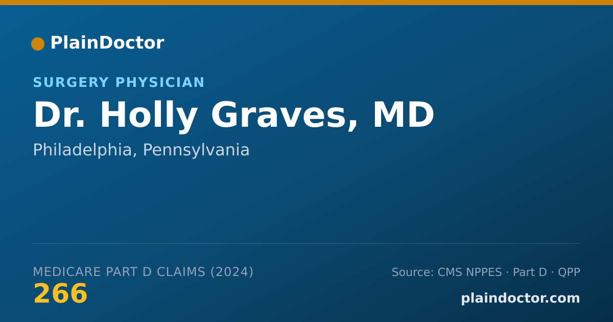 Shareable card for Holly Graves, MD - Surgery Physician, Philadelphia, PA