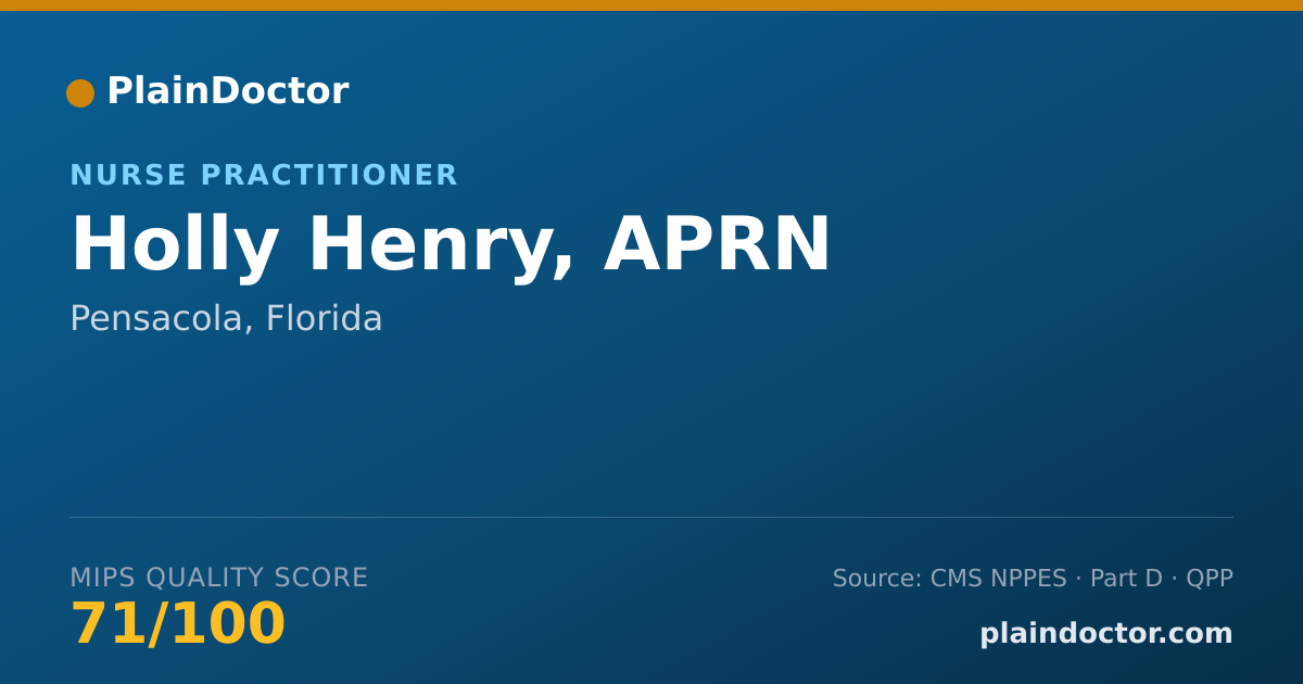Shareable card for Holly Henry, APRN - Nurse Practitioner, Pensacola, FL