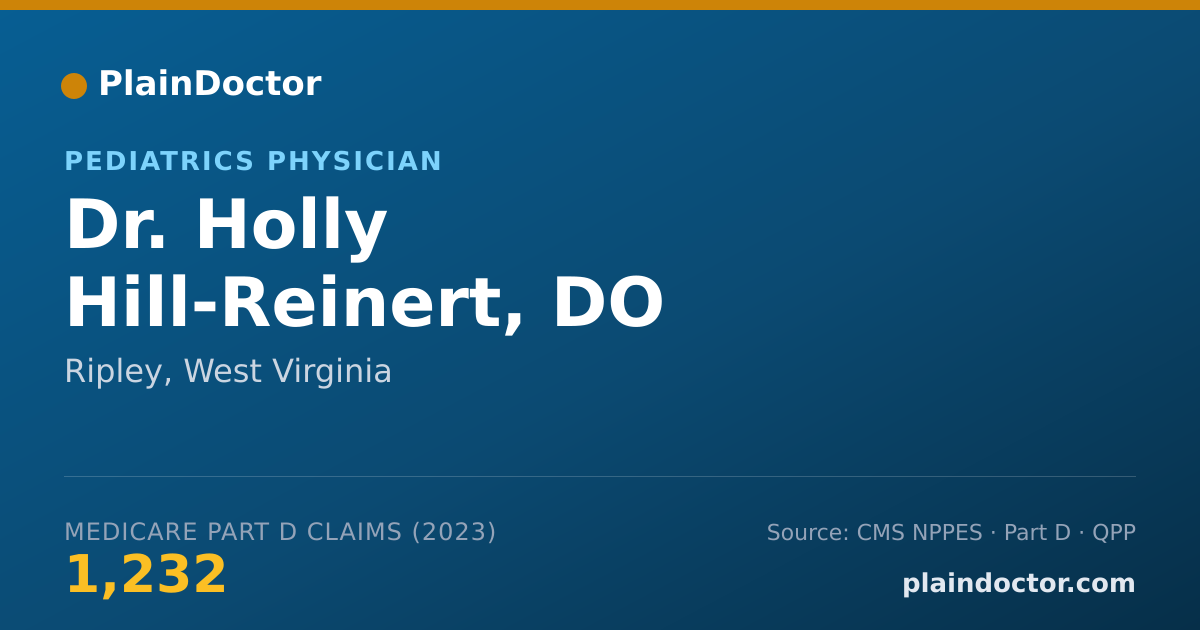 Shareable card for Holly Hill-Reinert, DO - Pediatrics Physician, Ripley, WV