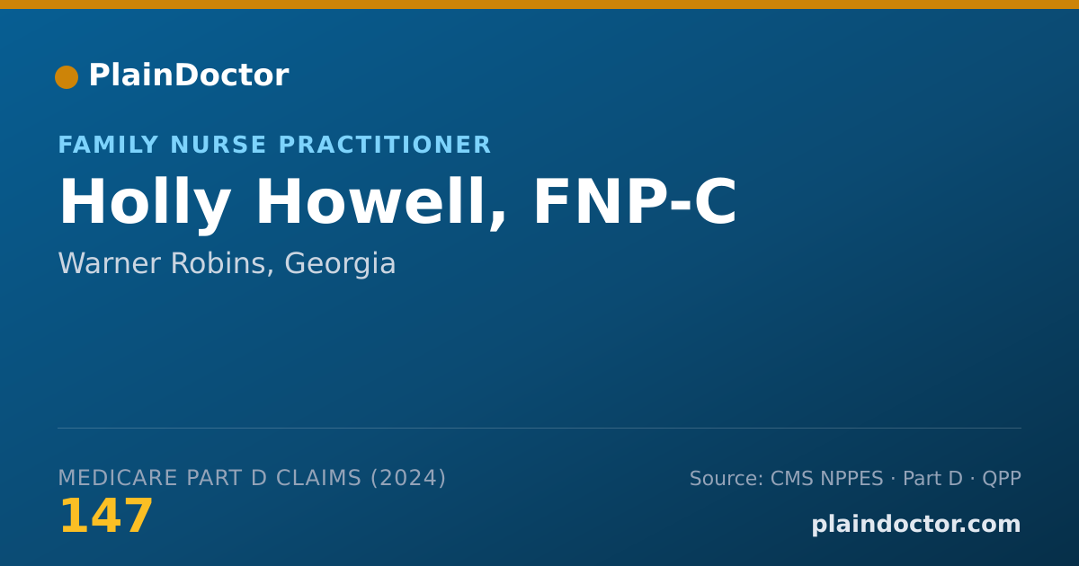 Shareable card for Holly Howell, FNP-C - Family Nurse Practitioner, Warner Robins, GA