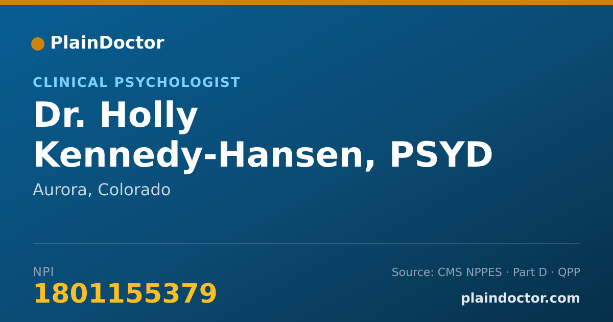 Shareable card for Holly Kennedy-Hansen, PSYD - Clinical Psychologist, Aurora, CO