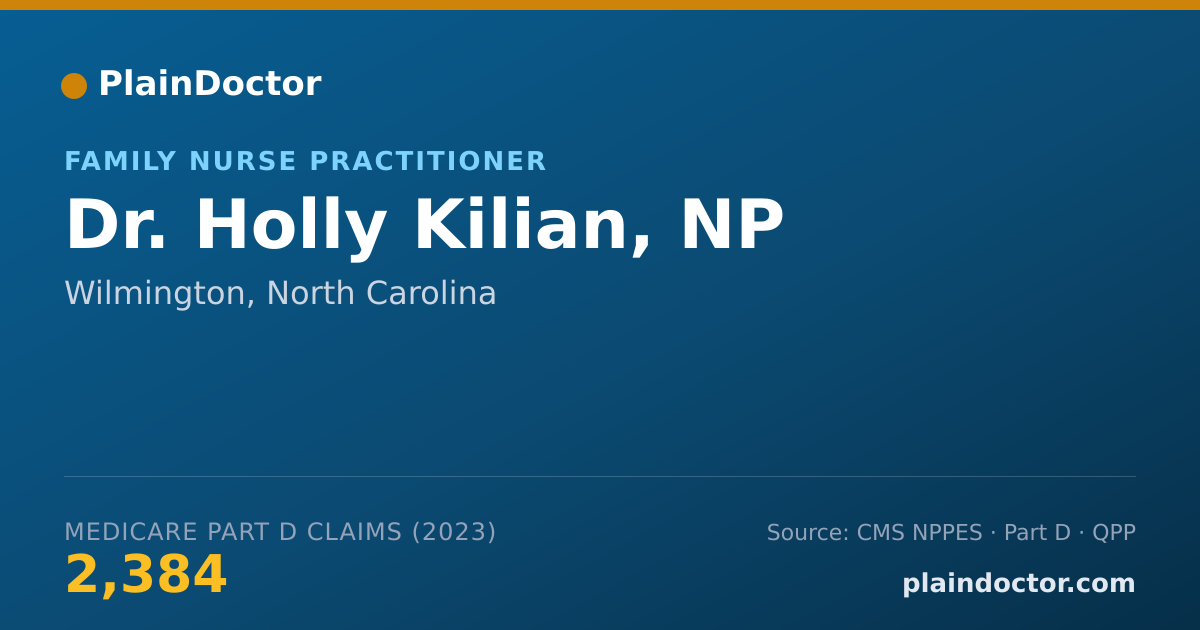 Shareable card for Holly Kilian, NP - Family Nurse Practitioner, Wilmington, NC