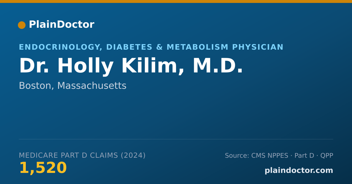 Shareable card for Holly Kilim, M.D. - Endocrinology, Diabetes & Metabolism Physician, Boston, MA