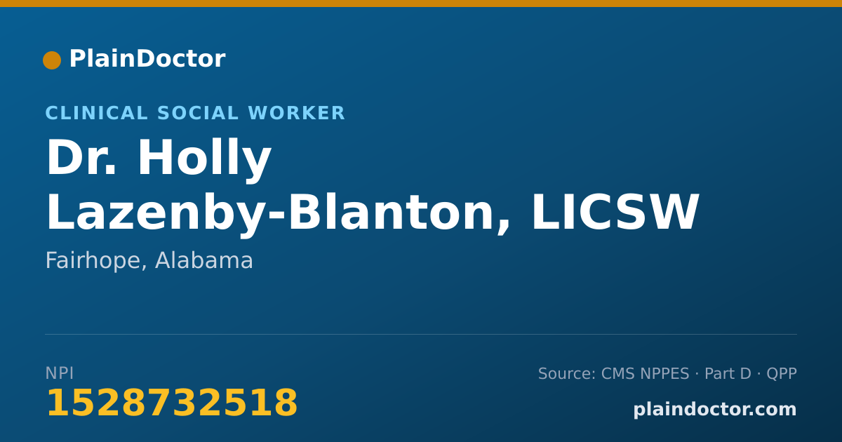 Shareable card for Holly Lazenby-Blanton, LICSW - Clinical Social Worker, Fairhope, AL