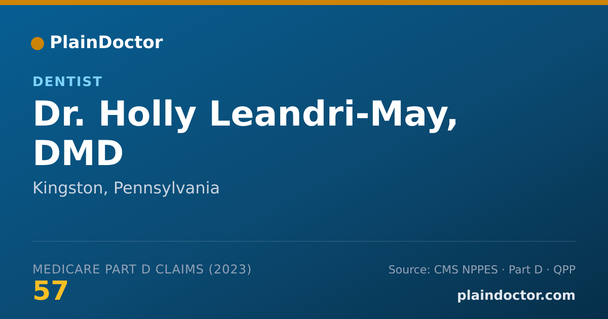 Shareable card for Holly Leandri-May, DMD - Dentist, Kingston, PA
