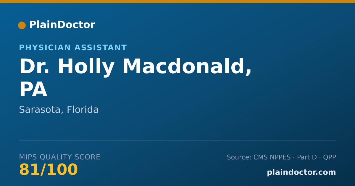 Shareable card for Holly Macdonald, PA - Physician Assistant, Sarasota, FL