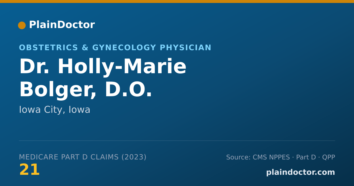 Shareable card for Holly-Marie Bolger, D.O. - Obstetrics & Gynecology Physician, Iowa City, IA