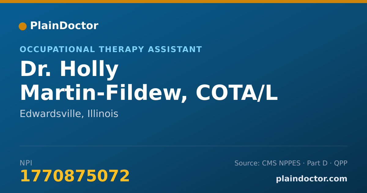 Shareable card for Holly Martin-Fildew, COTA/L - Occupational Therapy Assistant, Edwardsville, IL