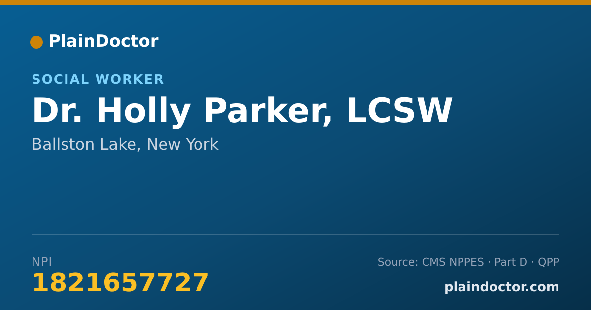 Shareable card for Holly Parker, LCSW - Social Worker, Ballston Lake, NY