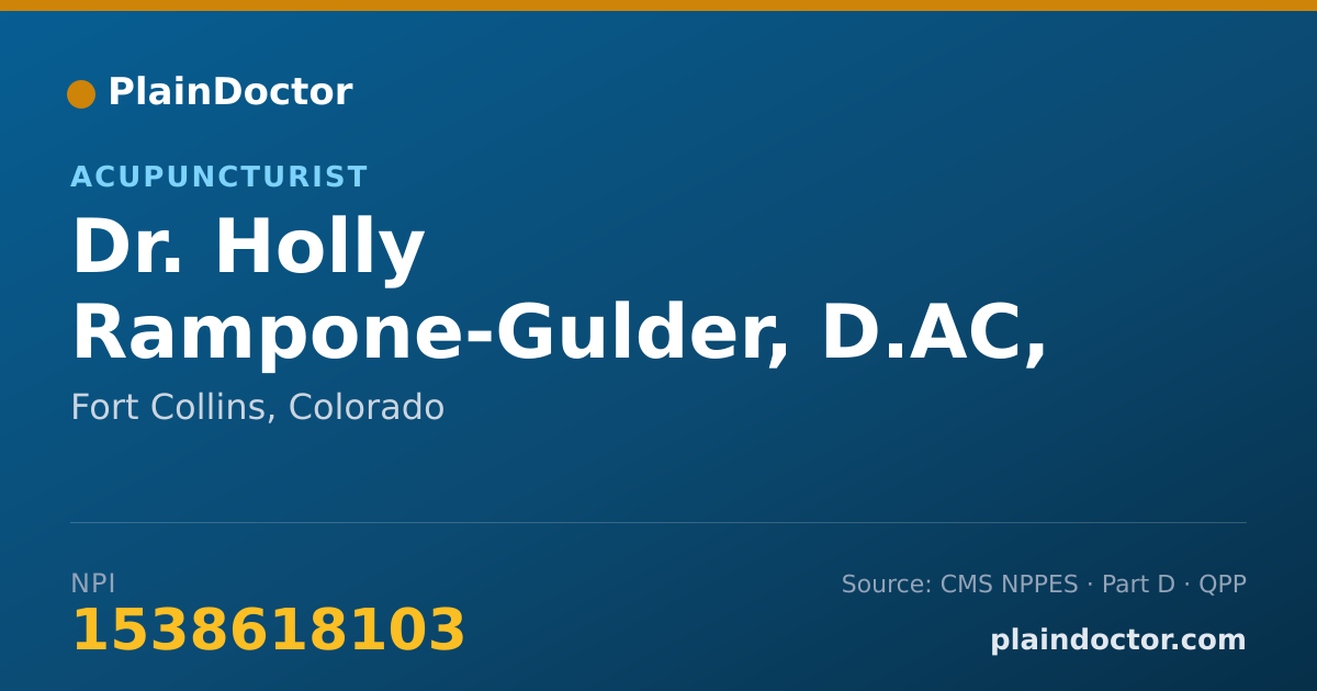 Shareable card for Holly Rampone-Gulder, D.AC, MS, L.AC - Acupuncturist, Fort Collins, CO
