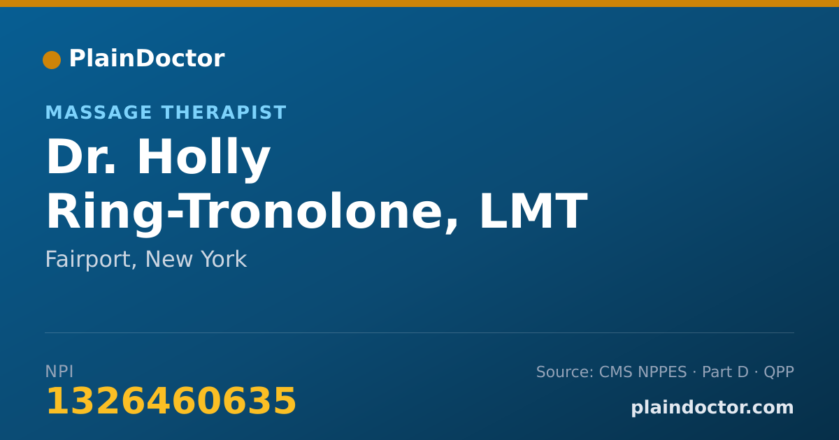 Shareable card for Holly Ring-Tronolone, LMT - Massage Therapist, Fairport, NY