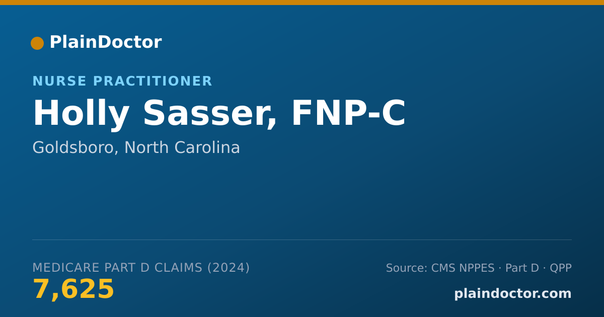 Shareable card for Holly Sasser, FNP-C - Nurse Practitioner, Goldsboro, NC